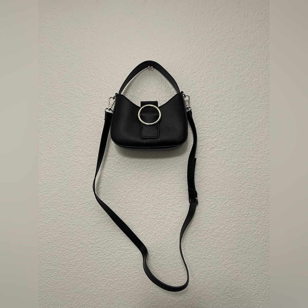 Wild Fable Black Shoulder Bag with Silver Accents